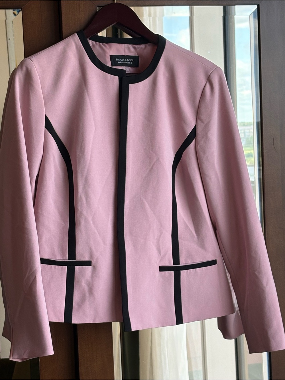 Evan Picone Pink Jacket with Black Trim